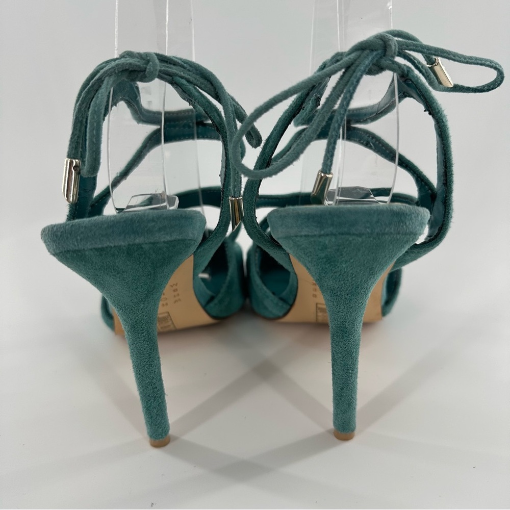 White House black market womens heels size 7.5 blue suede pointy toe stilettos - Picture 7 of 13